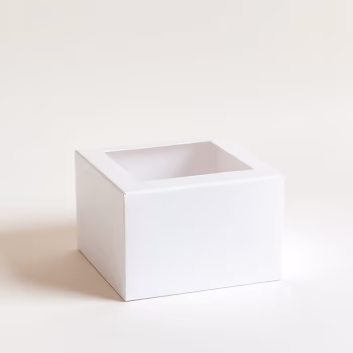 Caixa para Bolo — Estrutura firme e visor cristal.